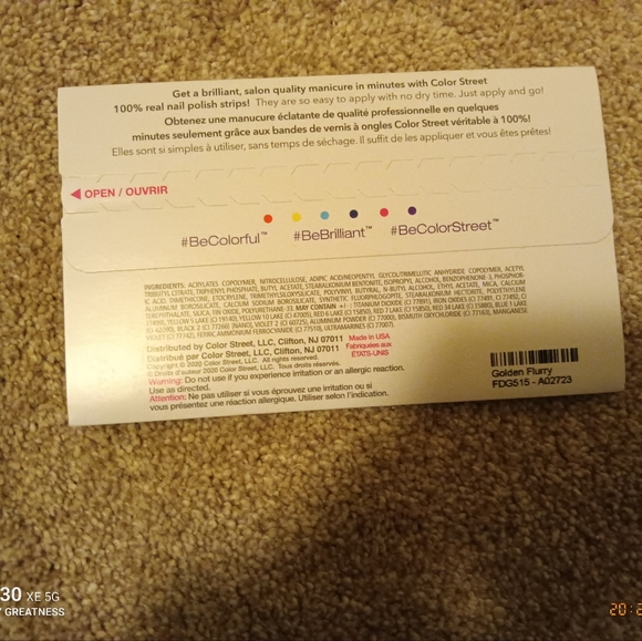 Golden Flurry Retired Color Street set - Picture 2 of 2